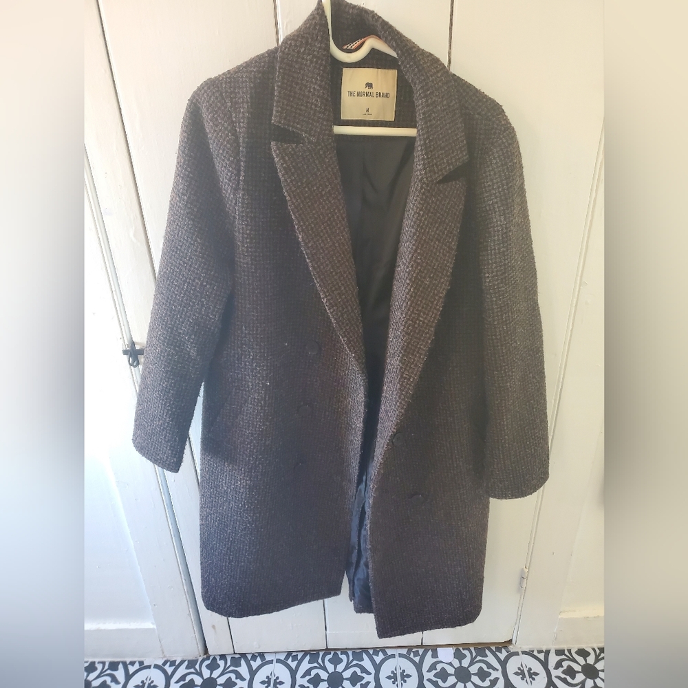The Normal Brand Women's Charcoal Pea Coat